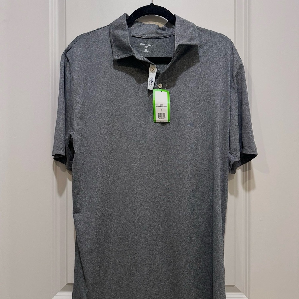 Crown & Ivy Gray Polo Shirt